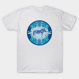 Tropical Zebra (Sapphire) T-Shirt